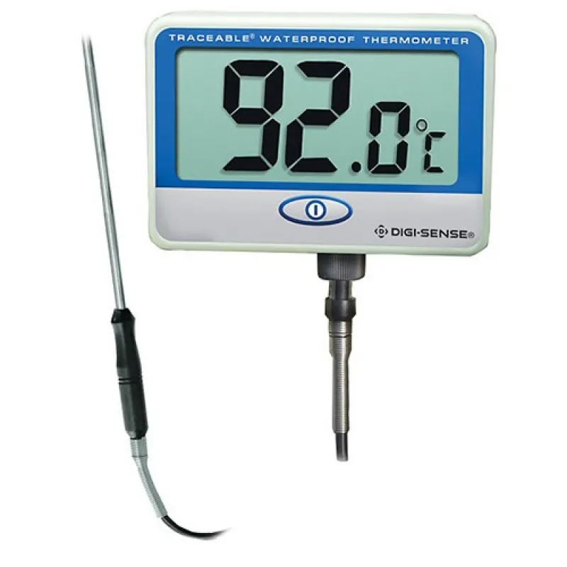 Digi-Sense 37803-87 [WD-37803-87] Remote Probe Digital Thermometer with NIST-Traceable Calibration, Extra Long, Waterproof