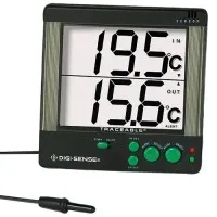 Digi-Sense 90000-37 [WD-90000-37] Big-Digit 4-Alarm Digital Thermometer with NIST-Traceable Calibration, Celsius