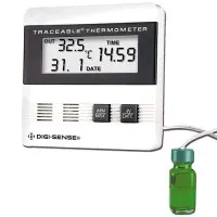 Digi-Sense 90002-02 [WD-90002-02] Time and Date Digital Thermometer with NIST-Traceable Calibration, Bottle Probe