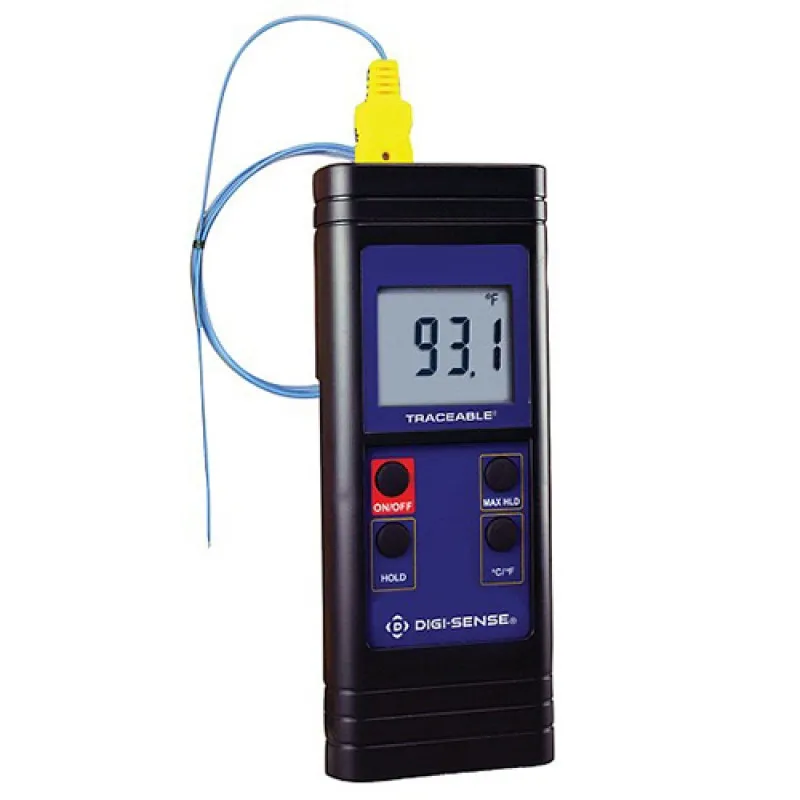 Digi-Sense 91210-07 [WD-91210-07] Big-Digit Thermocouple Thermometer with NIST-Traceable Calibration