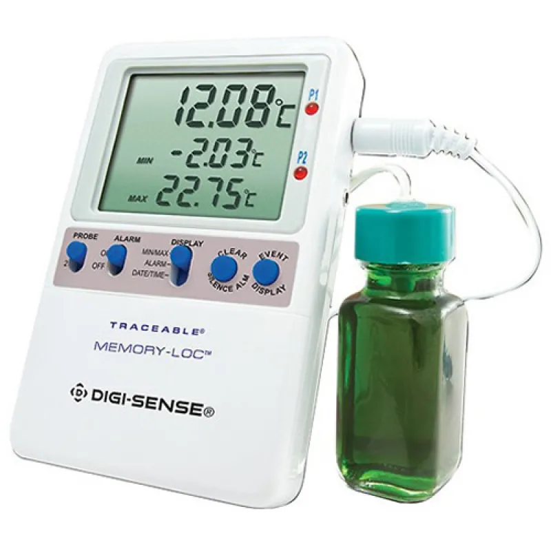 Digi-Sense 94460-37 [WD-94460-37] Memory-Loc Datalogging Thermometer with NIST-Traceable Calibration, 1 Bottle Probe