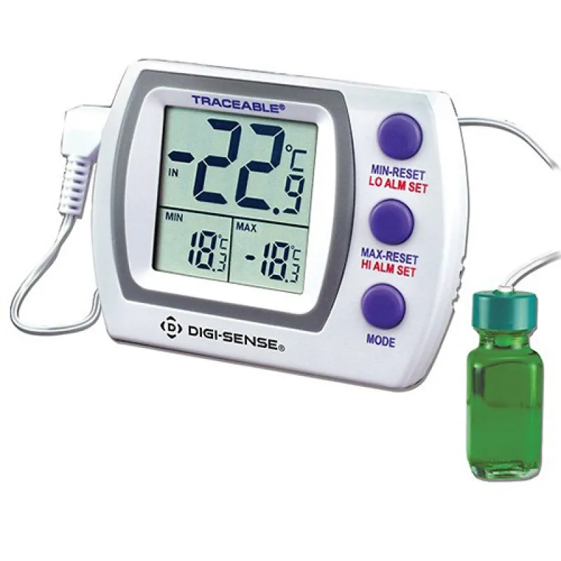 Digi-Sense 94460-74 [WD-94460-74] Jumbo Refrigerator/Freezer Thermometer with NIST-Traceable Calibration, Bottle Probe