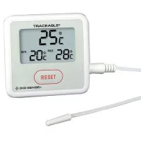 Digi-Sense 94460-77 [WD-94460-77] Sentry Triple-Display Thermometer with NIST-Traceable Calibration, -50 to 70 °C, Wire Probe