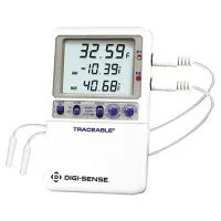 Digi-Sense 94460-91 [WD-94460-91] High-Accuracy Fridge/Freezer Thermometer with NIST-Traceable Calibration, 2 Bullet Probes