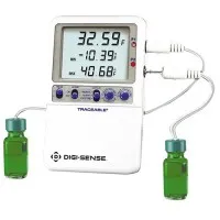 Digi-Sense 94460-92 [WD-94460-92] High-Accuracy Fridge/Freezer Thermometer with NIST-Traceable Calibration, 2 Bottle probes