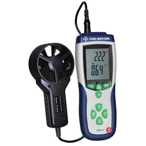 Digi-Sense 20250-15 [WD-20250-15] Professional Vane Thermo-Anemometer w/ NIST Traceable Calibration