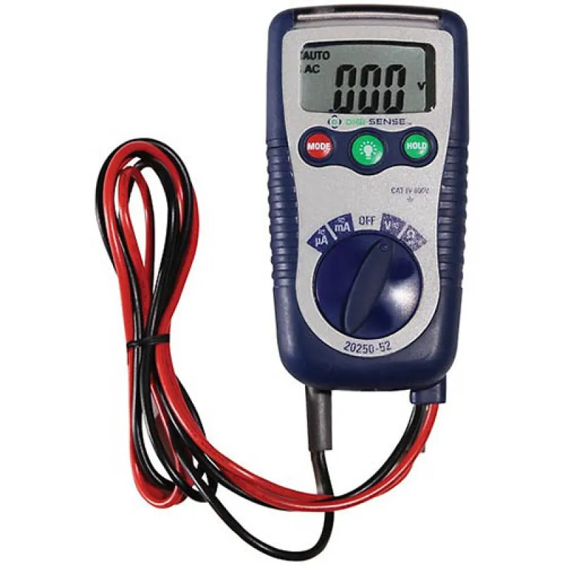 Digi-Sense 20250-52 [WD-20250-52] Auto Ranging Three-in-One Digital Multimeter, CAT III, 600 V, with NIST Traceable Calibration