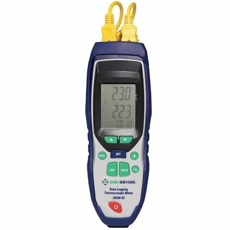 Digi-Sense WD-20250-92 [WD-20250-92] Type-J/K/T Dual-Input Datalogging Thermocouple Thermometer