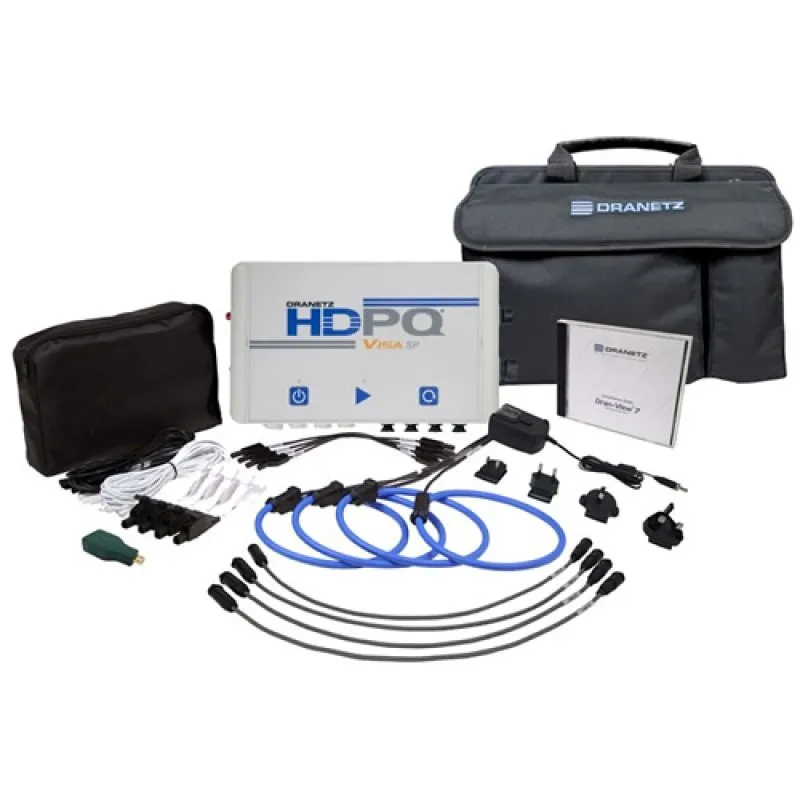 Dranetz HDPQ Visa SP [HDPQ-SPVAFLEX3KPKG] Power Quality Analyzer Kit, Three and Single Phase Probe 30/300/3000Amp