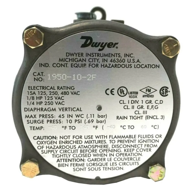 Dwyer H2 Pressure Switch
