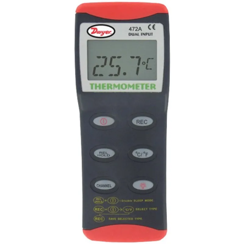 Dwyer 472A-1 Dual Input Thermocouple Thermometer