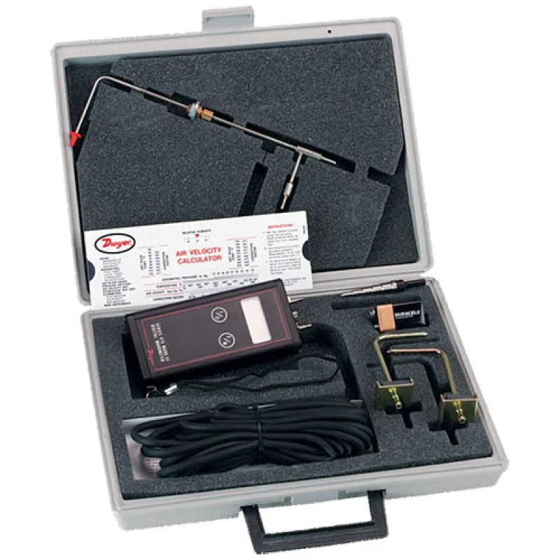Dwyer 475 [475-5-FM-AV] Mark III Handheld Digital Manometer w/ Air Velocity Kit, 0-20 psi (1.379 bar)