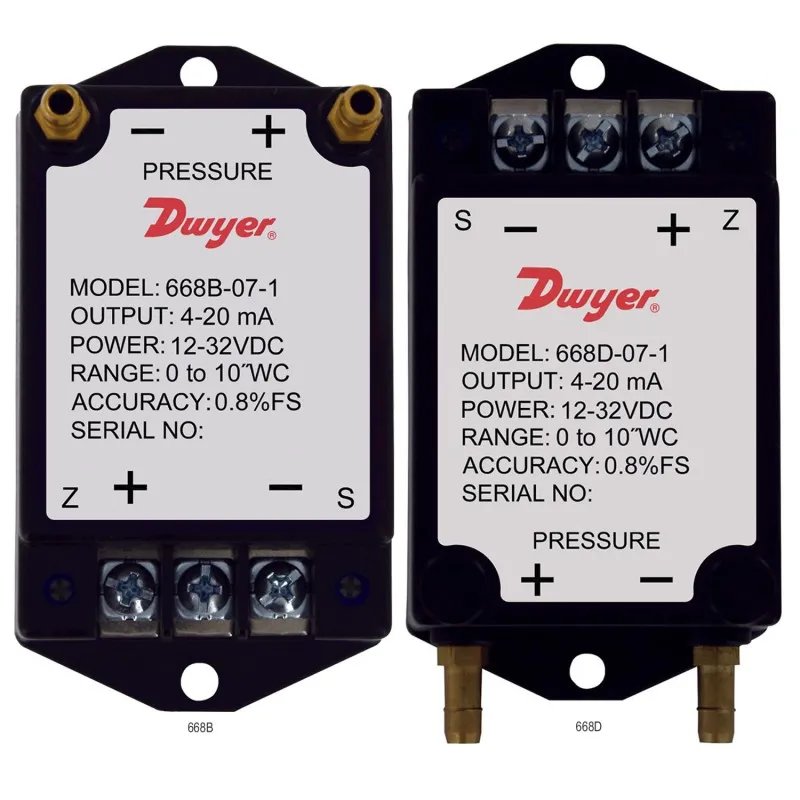 Dwyer 668B/D Differential Pressure Transmitters