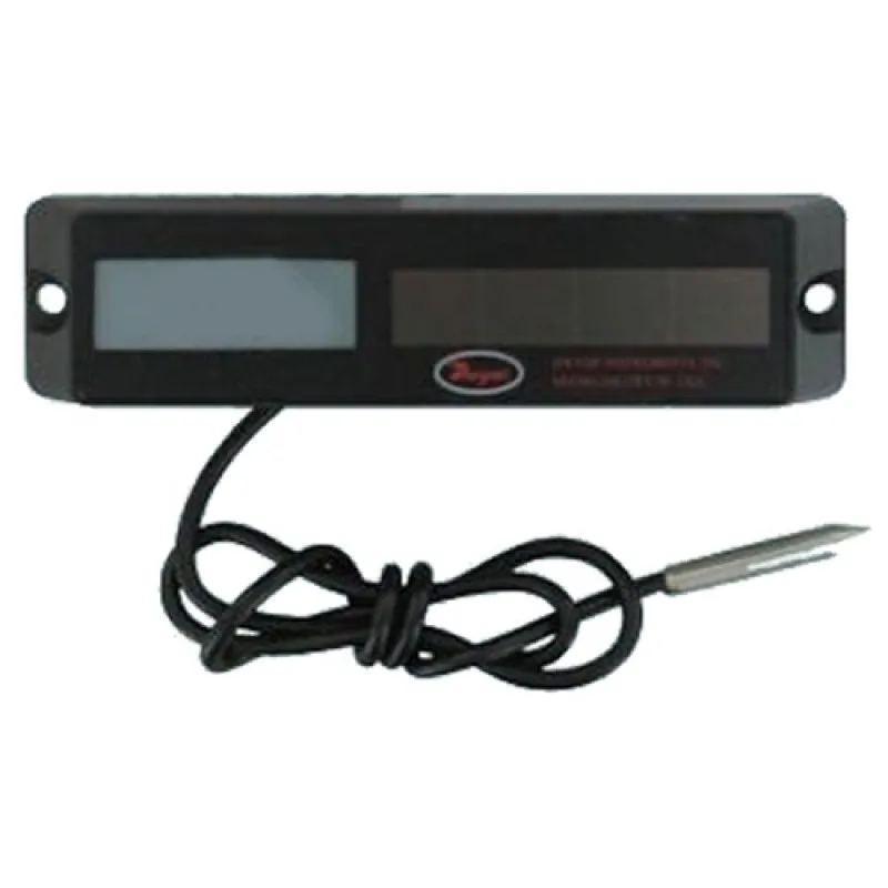 Dwyer DRFT [DRFT-10-BLACK] Digital Solar-Powered Thermometer, Black