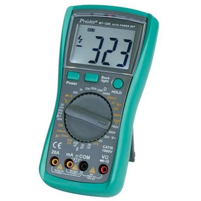 Eclipse Tools MT-1280 [MT-1280] Digital Multimeter with Large Display for Labs, Factories, and Families