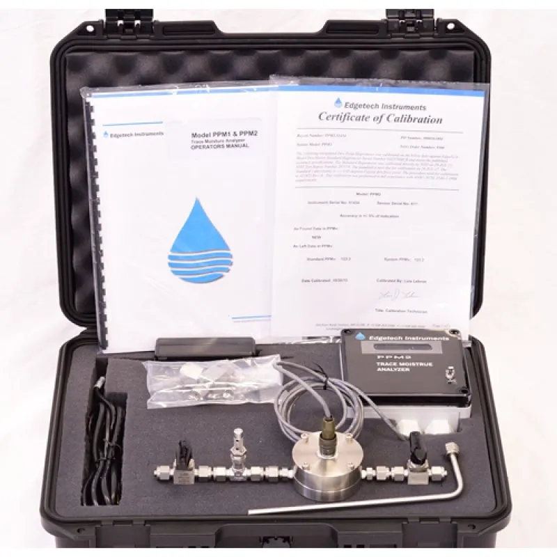 EdgeTech PPM2 [PPM2-VP] Portable Battery Powered Trace Moisture Analyzer with Vacuum Pump
