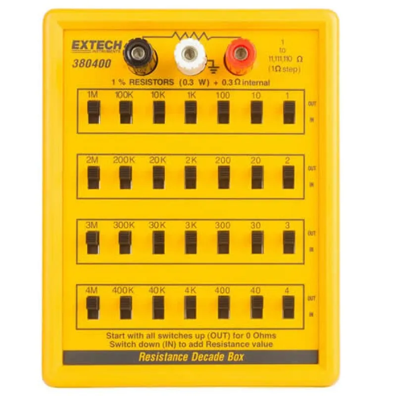 Extech 380400 Resistance Decade Box with 7 Decade Ranges of Resistance