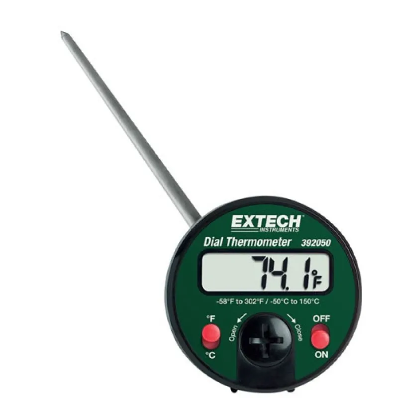 Extech 392050 Penetration Stem Dial Thermometer, ‐58 to 302°F (‐50 to 150°C)