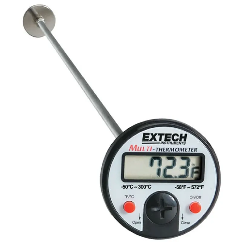 Extech 392052 Flat Surface Stem Dial Thermometer -58 to 572°F(-50 to 300°C)
