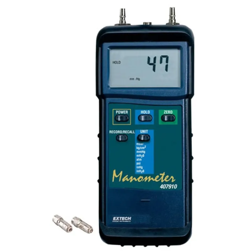 Extech 407910 Heavy Duty Differential Pressure Manometer, 29 PSI