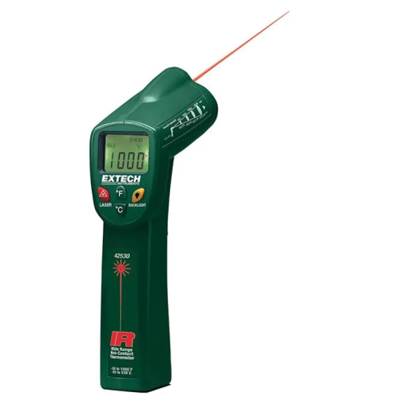 Extech 42530-NIST Wide Range IR Thermometer -58°F to 1000°F (-50°C to 538°C) with NIST Calibration