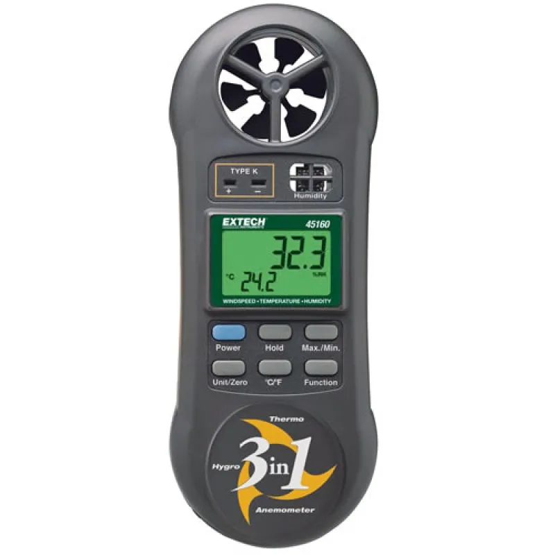Extech 45160 3-in-1 Humidity, Temperature and Airflow Meter