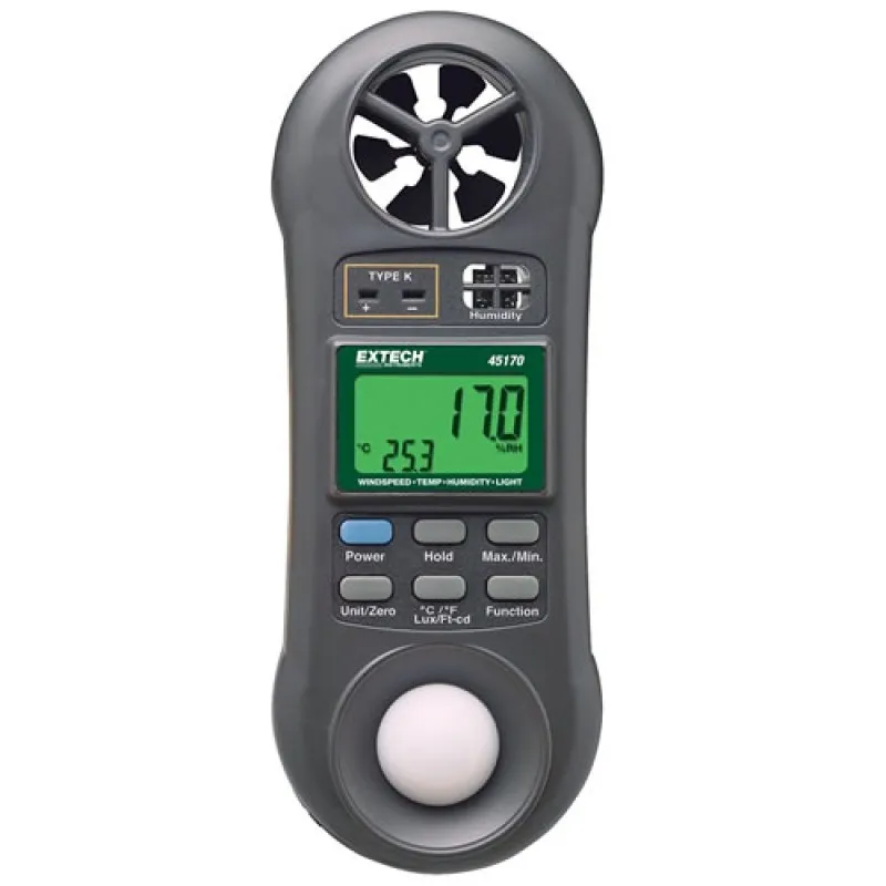 Extech 45170 Hygro-Thermo-Anemometer-Light Meter