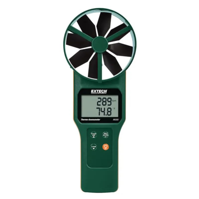 Extech AN320 Large Vane CFM / CMM Anemometer / Psychrometer plus CO2