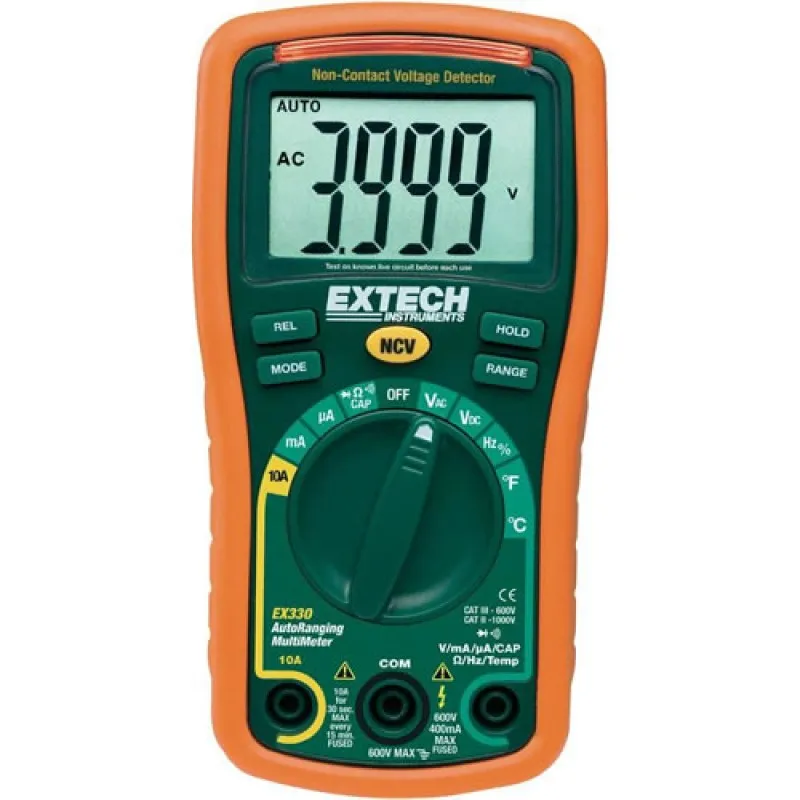Extech EX330 Mini Digital Multimeter and Voltage Detector