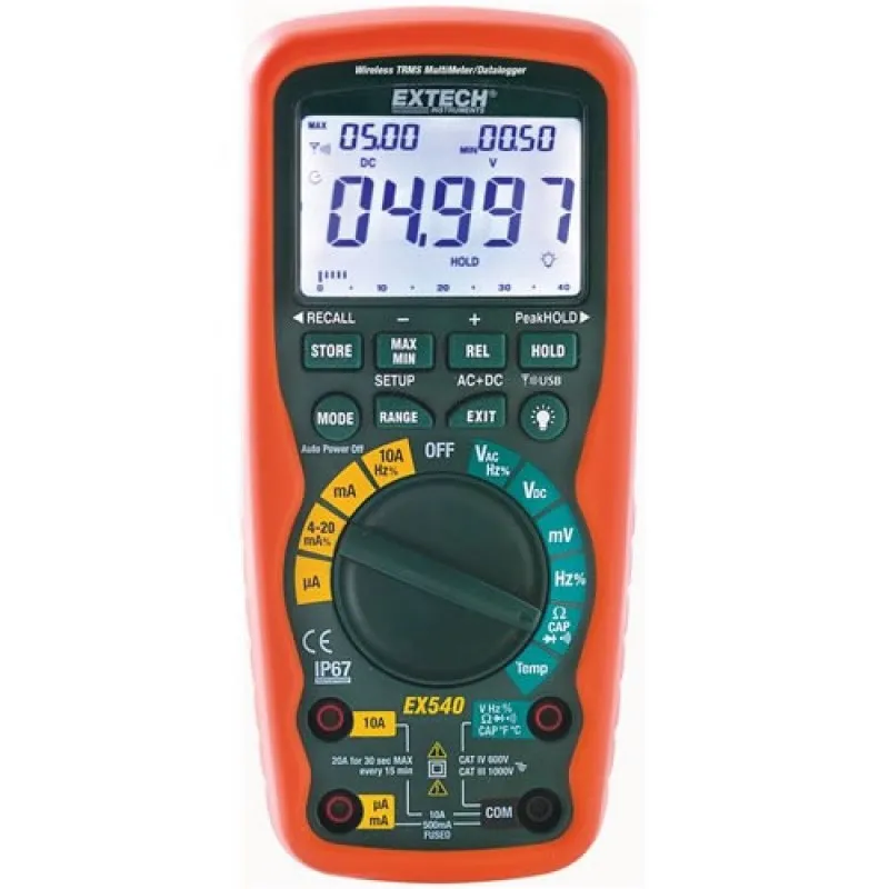 Extech EX540 [EX540] 12 Function Wireless True RMS Industrial MultiMeter/Datalogger (DIHENTIKAN LIHAT DM91)