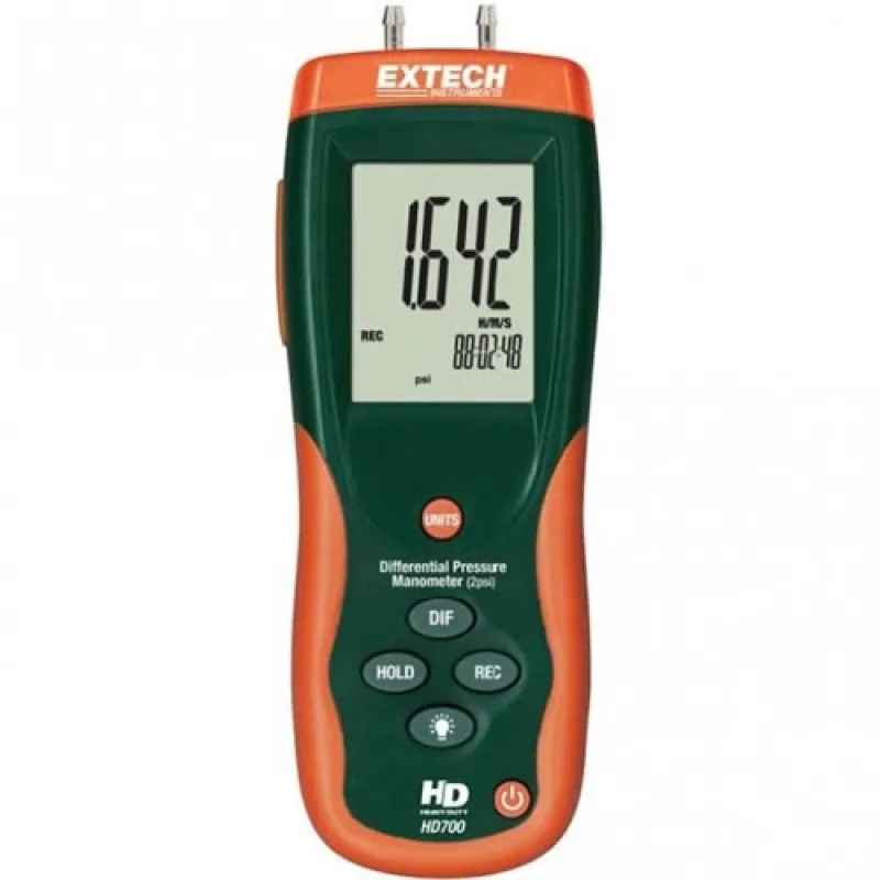 Extech HD700 Differential Pressure Manometer Low Range (0 - 2psi)