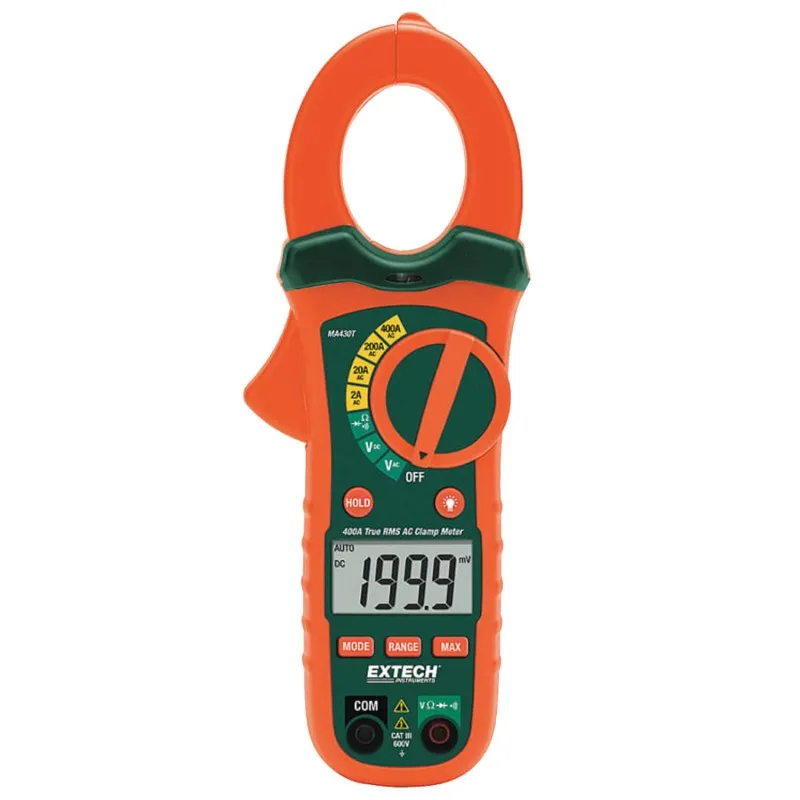 Extech MA-430 [MA430] 400A AC TRMS Clamp Meter + NCV *DISCONTINUED SEE 440*