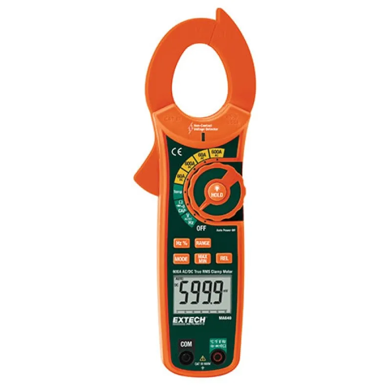 Extech MA-640 [MA640] 600A True RMS AC/DC Clamp Meter + NCV *DISCONTINUED SEE EX655*