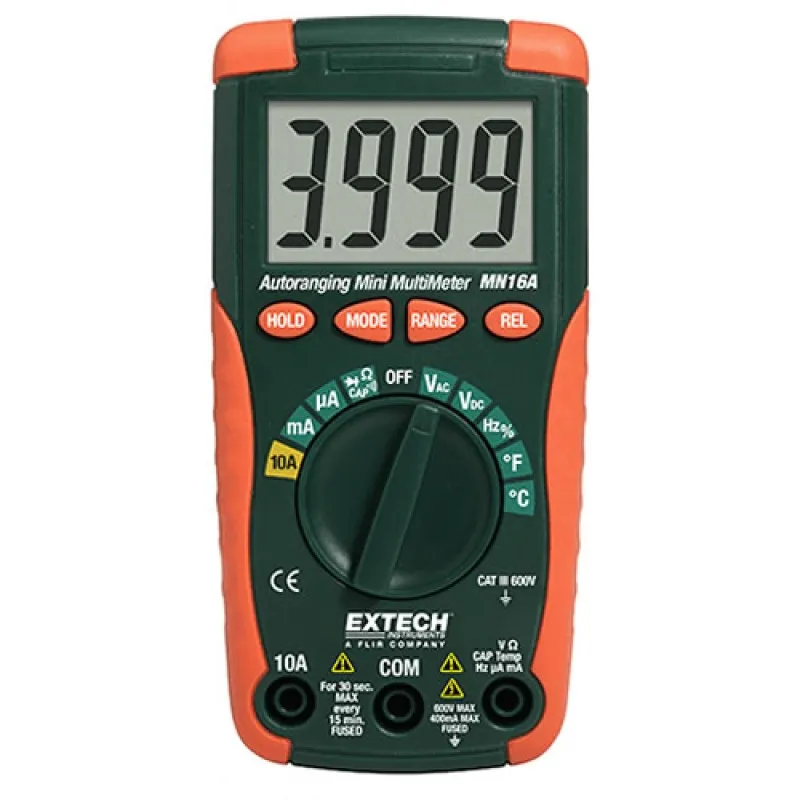 Extech MN16A [MN16A] Autoranging Digital Mini Multimeter (DISCONTINUED SEE MN36)
