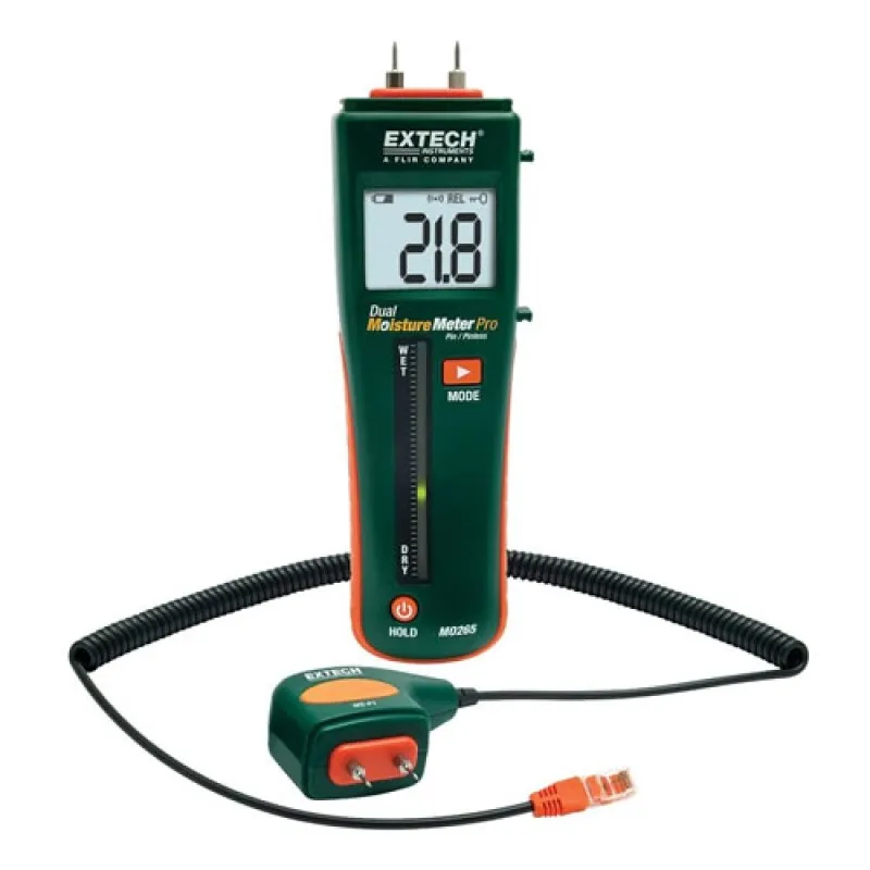 Extech MO265 Combination Pin/Pinless Moisture Meter with Remote Probe