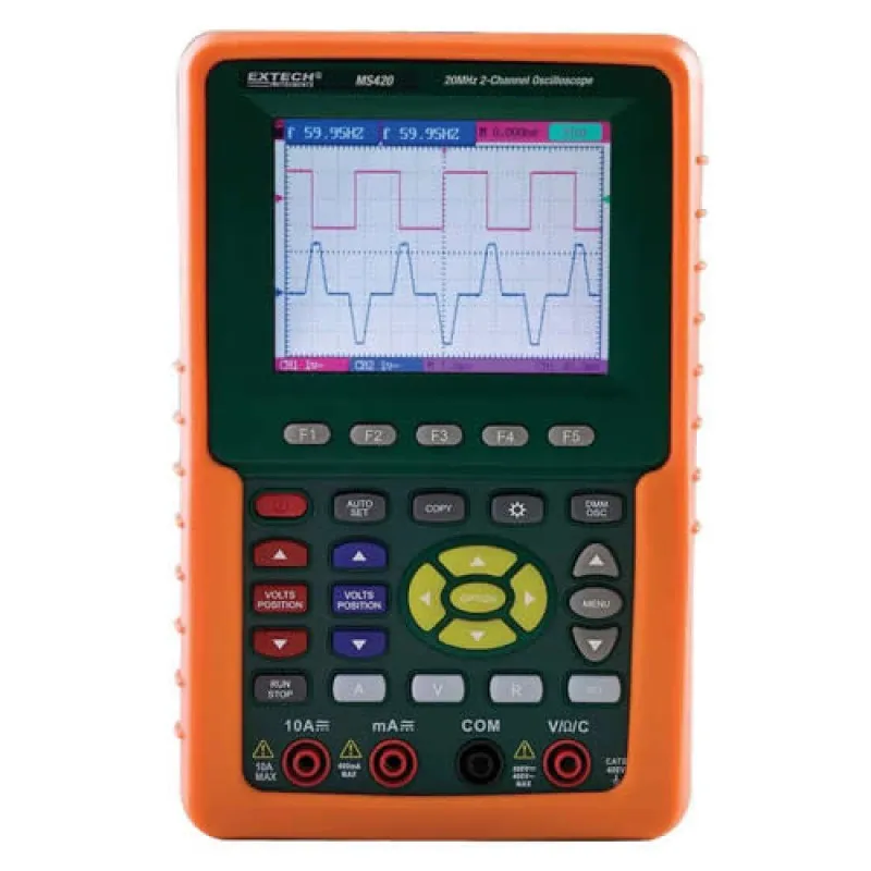 Extech MS420 Digital Oscilloscope, 20 MHz, 2-channel