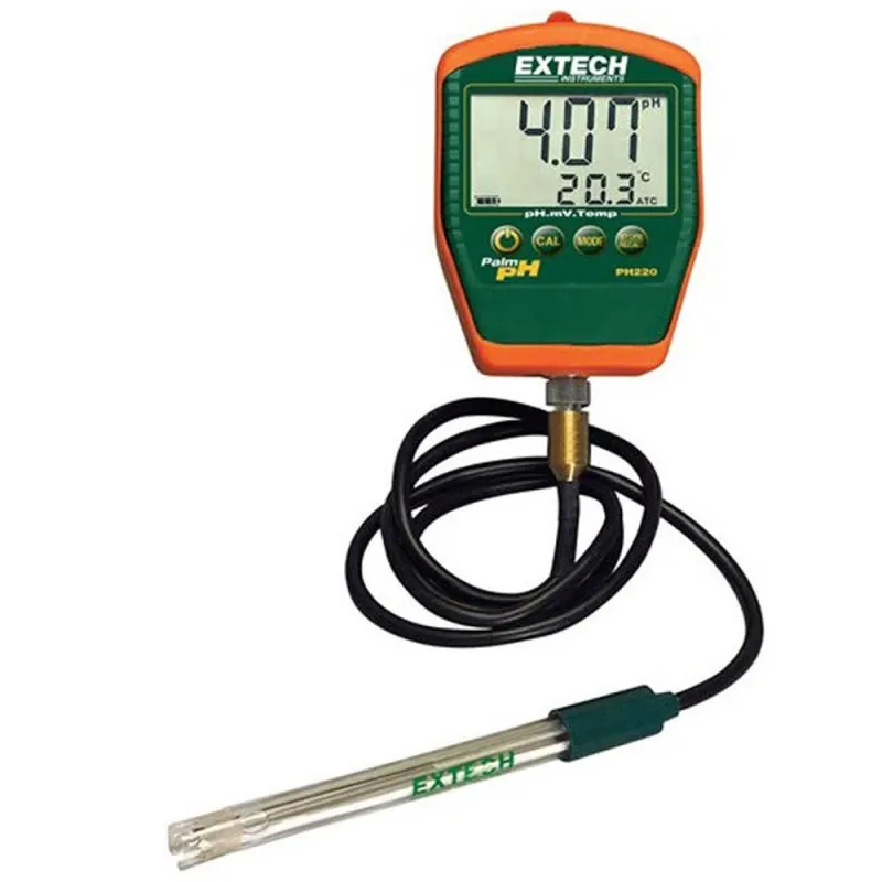 Extech PH220-C Waterproof Palm pH Meter with Temperature