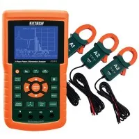 Extech PQ3470 [PQ3470-12] 3-Phase Graphical Power & Harmonics Analyzer / Datalogger Kit with 1200A Current Clamp Probes