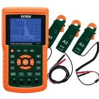 Extech PQ3470 [PQ3470-2] 3-Phase Graphical Power & Harmonics Analyzer / Datalogger Kit with 200A Current Clamp Probes