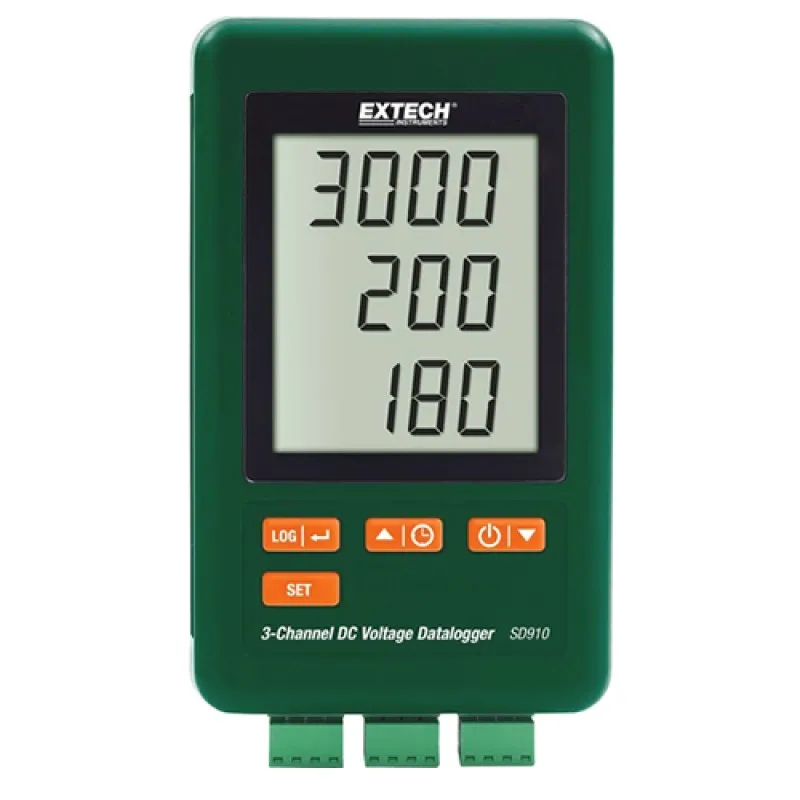 Extech SD910 3-Channel DC Voltage Datalogger