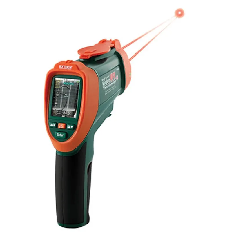 Extech VIR50 Dual Laser Infrared (IR) Video Thermometer, -58 to 3992°F (-50 to 2200°C)