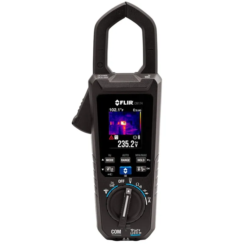 FLIR CM-174 [CM174] Clamp Meter with Built-In Thermal Imager, 9Hz