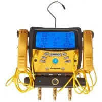 Fieldpiece SMAN360 [SMAN360] Three-Port Digital Manifold with Micron Vacuum Gauge and Clamps