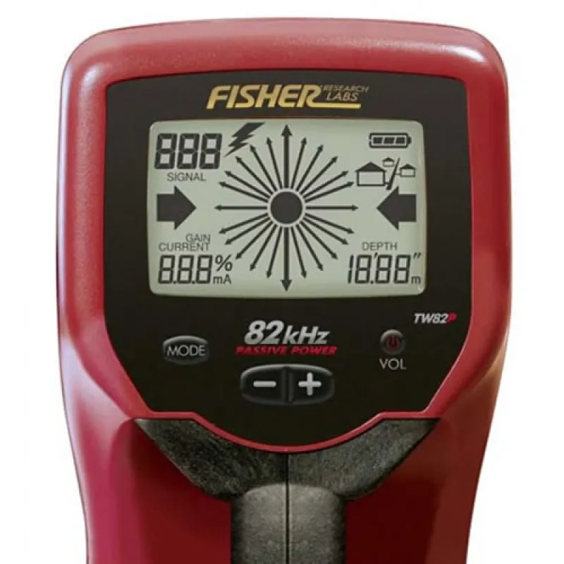 Fisher Labs TW-82 [TW-82P] Single Frequency Digital Underground Line Tracer w/ Passive Receiver
