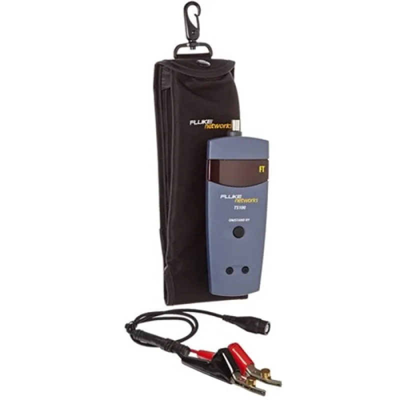 Fluke Networks TS 100 [26500390] Cable Fault Finder with Case, BNC to Angled Bed Of Nails Line Cord