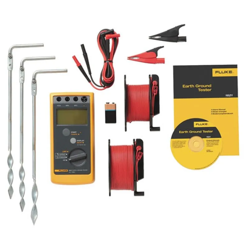 Fluke 1621 KIT [FLUKE-1621 KIT] Earth Ground Tester Kit *DISCONTINUED SEE FLUKE-1623-2 KIT*