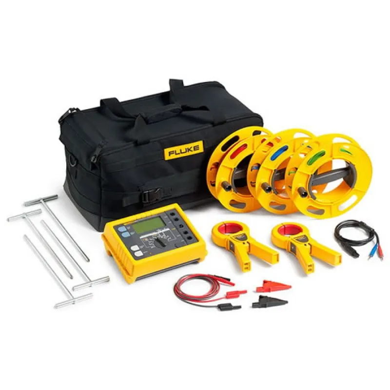 Fluke 1652 [1625-2 KIT] Advanced GEO Earth Ground Tester Kit with Cable Reels, Ground Stakes, Clamps, and Carrying Case