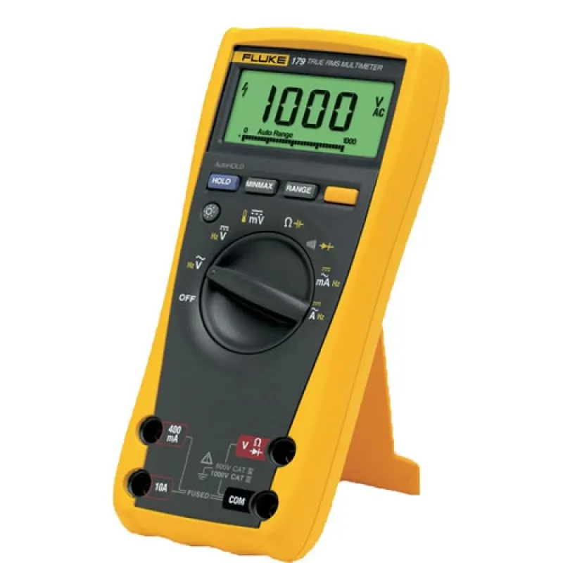 Fluke 179 [FLUKE- 179 ESFP] True-RMS AC / DC Digital Multimeter, 1000V, w/ Analog Bargraph, Backlight and Temperature Measurement