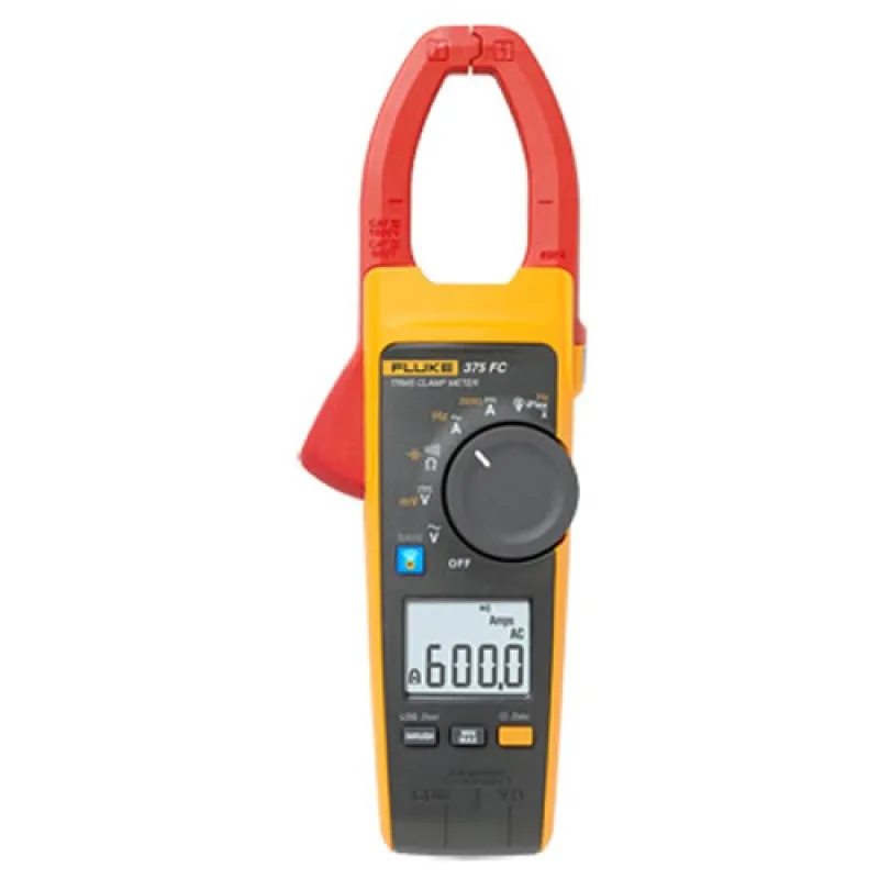Fluke 375 FC [FLUKE-375FC] 600V AC/DC Wireless True-RMS AC/DC Clamp Meter with Fluke Connect Compatibility and VFD