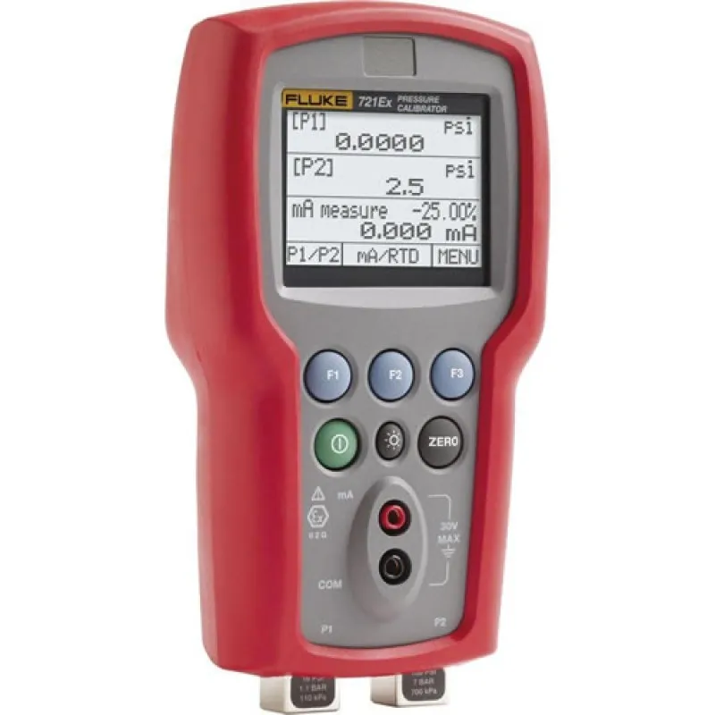 Fluke 721 [FLUKE-721EX-1615] Intrinsically Safe Dual Precision Pressure Calibrator, .025% Accuracy,  -14 to 16 psi/0 to 1500 psi